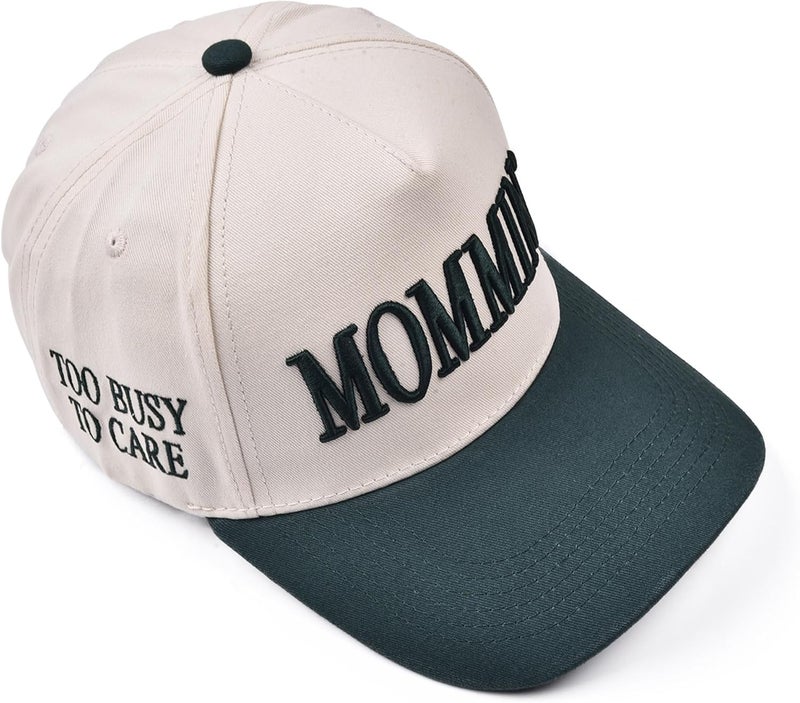 Abdkw Mommin Trucker Hat | Vintage Two-Tone Women's Baseball Cap,with Mommin Embroidery Ponytail Fit,Outdoor and Daily Use - Image 5